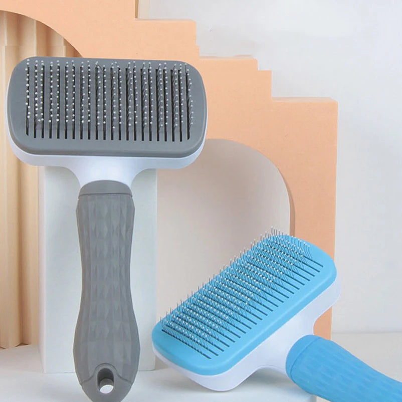 Self-Cleaning Pet Brush - Ultimate Grooming Tool for Cats and Dogs, Effortlessly Removes Shedding Hair