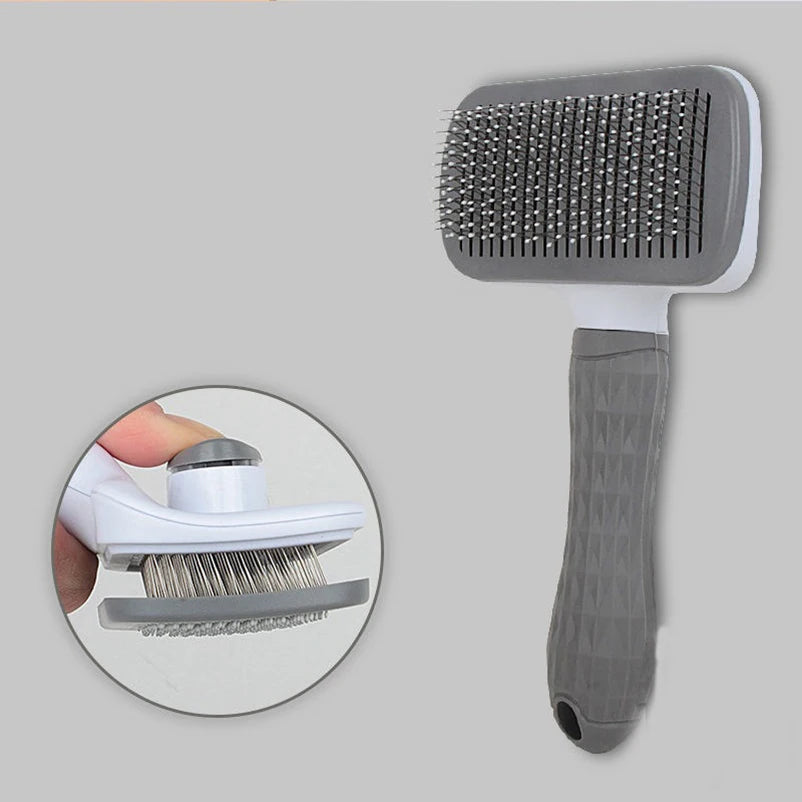 Self-Cleaning Pet Brush - Ultimate Grooming Tool for Cats and Dogs, Effortlessly Removes Shedding Hair