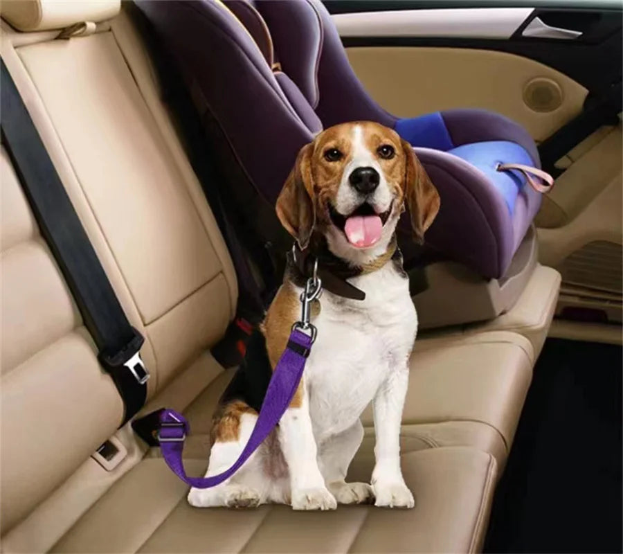 Adjustable Universal Pet Car Seat Belt for Dogs & Cats - Ensure Safety on Your Travels!