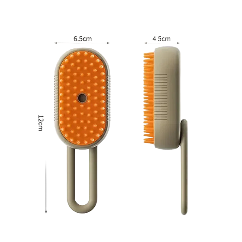 3-in-1 Electric Steam Brush & Comb for Cats and Dogs - Massage, De-shed, and Refresh with Spray功能