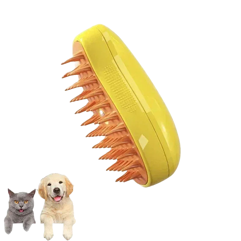 3-in-1 Electric Steam Brush & Comb for Cats and Dogs - Massage, De-shed, and Refresh with Spray功能