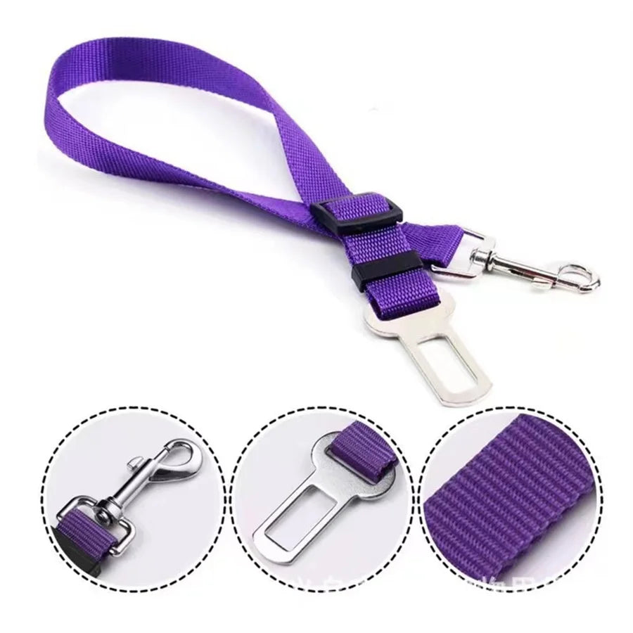 Adjustable Universal Pet Car Seat Belt for Dogs & Cats - Ensure Safety on Your Travels!