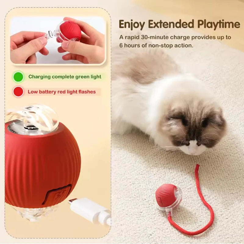Engaging Electric Rolling Cat Balls - Ultimate Smart Toys for Endless Kitten Fun!