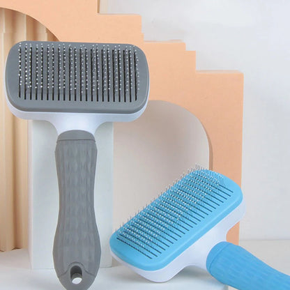 Self-Cleaning Pet Brush - Ultimate Grooming Tool for Cats and Dogs, Effortlessly Removes Shedding Hair