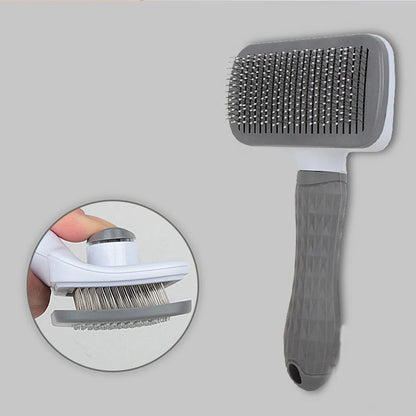 Self-Cleaning Pet Brush - Ultimate Grooming Tool for Cats and Dogs, Effortlessly Removes Shedding Hair