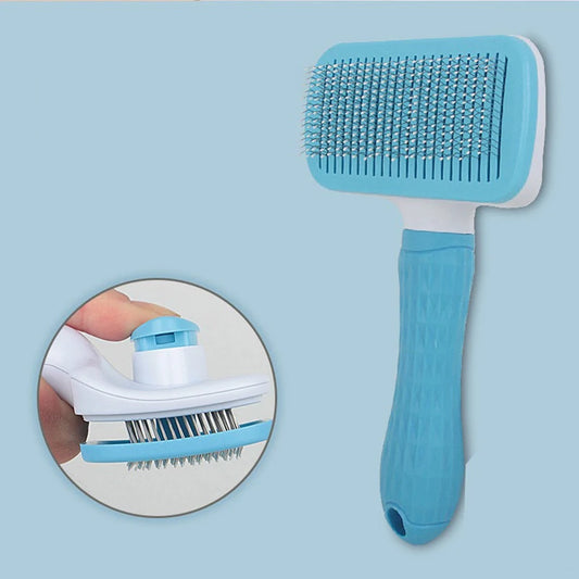 Self-Cleaning Pet Brush - Ultimate Grooming Tool for Cats and Dogs, Effortlessly Removes Shedding Hair