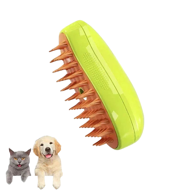 3-in-1 Electric Steam Brush & Comb for Cats and Dogs - Massage, De-shed, and Refresh with Spray功能
