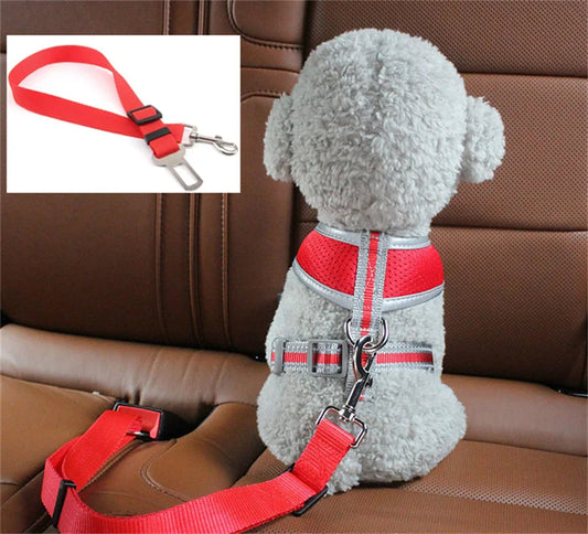 Adjustable Universal Pet Car Seat Belt for Dogs & Cats - Ensure Safety on Your Travels!