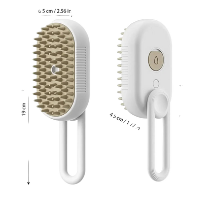 3-in-1 Electric Steam Brush & Comb for Cats and Dogs - Massage, De-shed, and Refresh with Spray功能